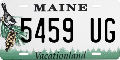ME license plate 5459UG