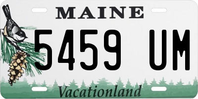 ME license plate 5459UM