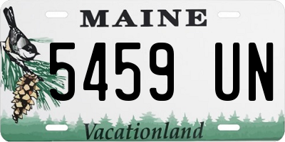 ME license plate 5459UN