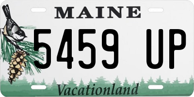 ME license plate 5459UP