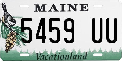 ME license plate 5459UU