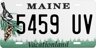 ME license plate 5459UV