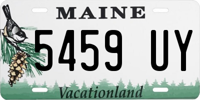 ME license plate 5459UY