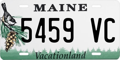 ME license plate 5459VC