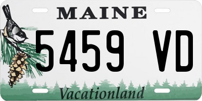 ME license plate 5459VD