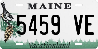 ME license plate 5459VE