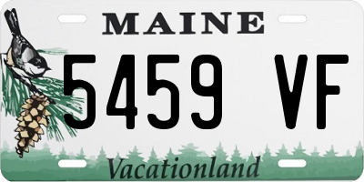 ME license plate 5459VF
