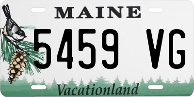 ME license plate 5459VG