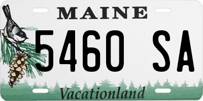 ME license plate 5460SA