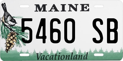 ME license plate 5460SB