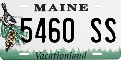 ME license plate 5460SS
