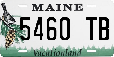 ME license plate 5460TB