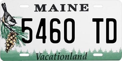 ME license plate 5460TD