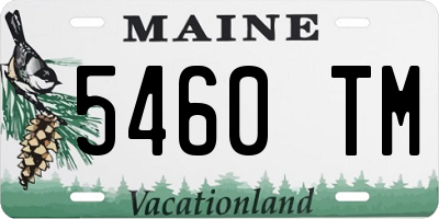ME license plate 5460TM