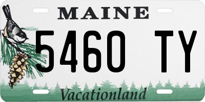ME license plate 5460TY