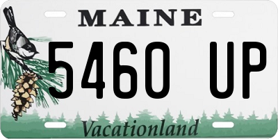 ME license plate 5460UP