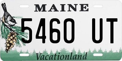 ME license plate 5460UT