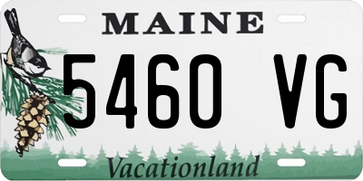 ME license plate 5460VG