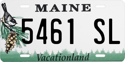 ME license plate 5461SL
