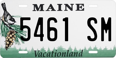 ME license plate 5461SM