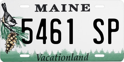 ME license plate 5461SP