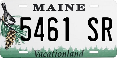 ME license plate 5461SR