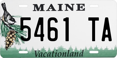 ME license plate 5461TA