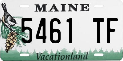 ME license plate 5461TF