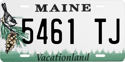 ME license plate 5461TJ