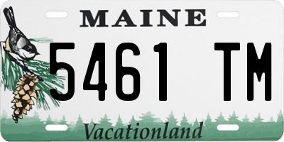 ME license plate 5461TM