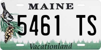 ME license plate 5461TS