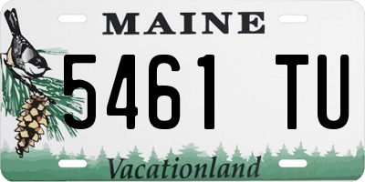 ME license plate 5461TU