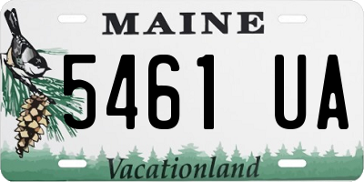 ME license plate 5461UA