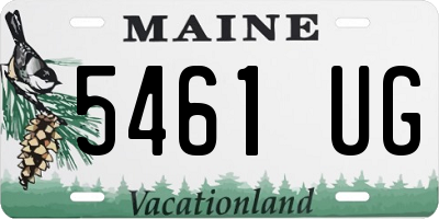 ME license plate 5461UG