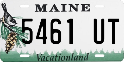 ME license plate 5461UT