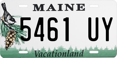 ME license plate 5461UY