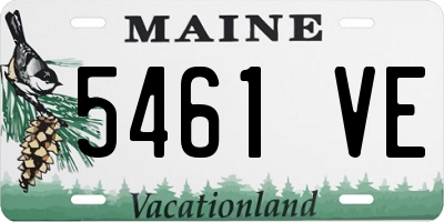 ME license plate 5461VE