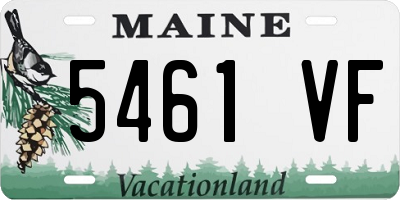 ME license plate 5461VF