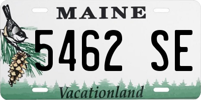 ME license plate 5462SE
