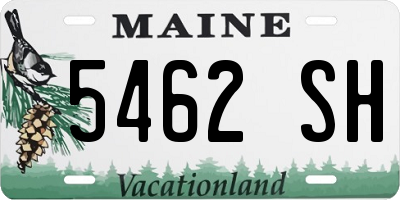 ME license plate 5462SH