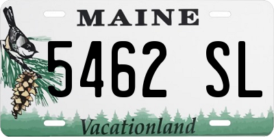 ME license plate 5462SL