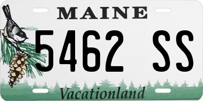 ME license plate 5462SS