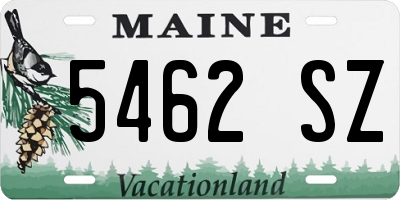 ME license plate 5462SZ