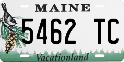 ME license plate 5462TC