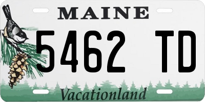 ME license plate 5462TD