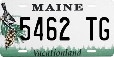 ME license plate 5462TG