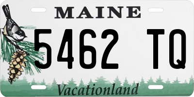 ME license plate 5462TQ