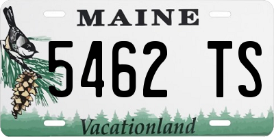 ME license plate 5462TS