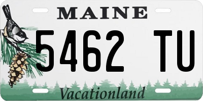 ME license plate 5462TU