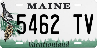 ME license plate 5462TV